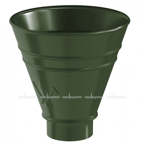 Воронка водосборная круглая AQUASYSTEM PURAL Темно-зеленый RR11, D 125/90 мм