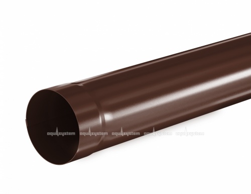 Труба водосточная AQUASYSTEM темно-коричневый матовый RAL 8017, D 90 мм, L 3 м